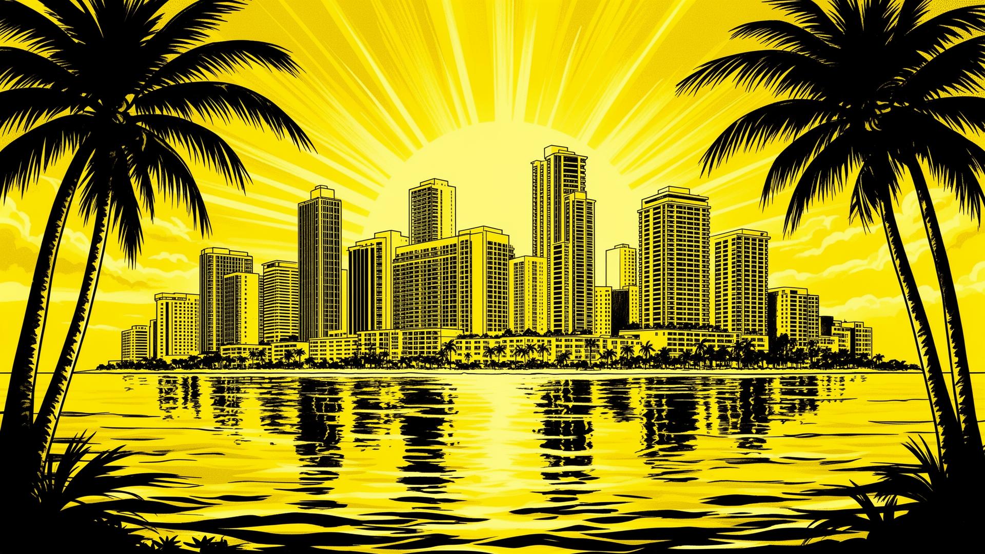 Miami skyline com Massimo Forte